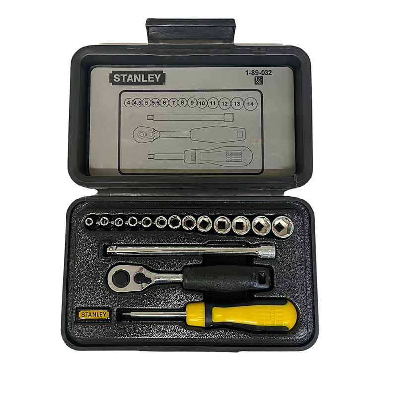 Chiave A Cricchetto Con Bussole Assortite 1/4 16 Pz Stanley 189032