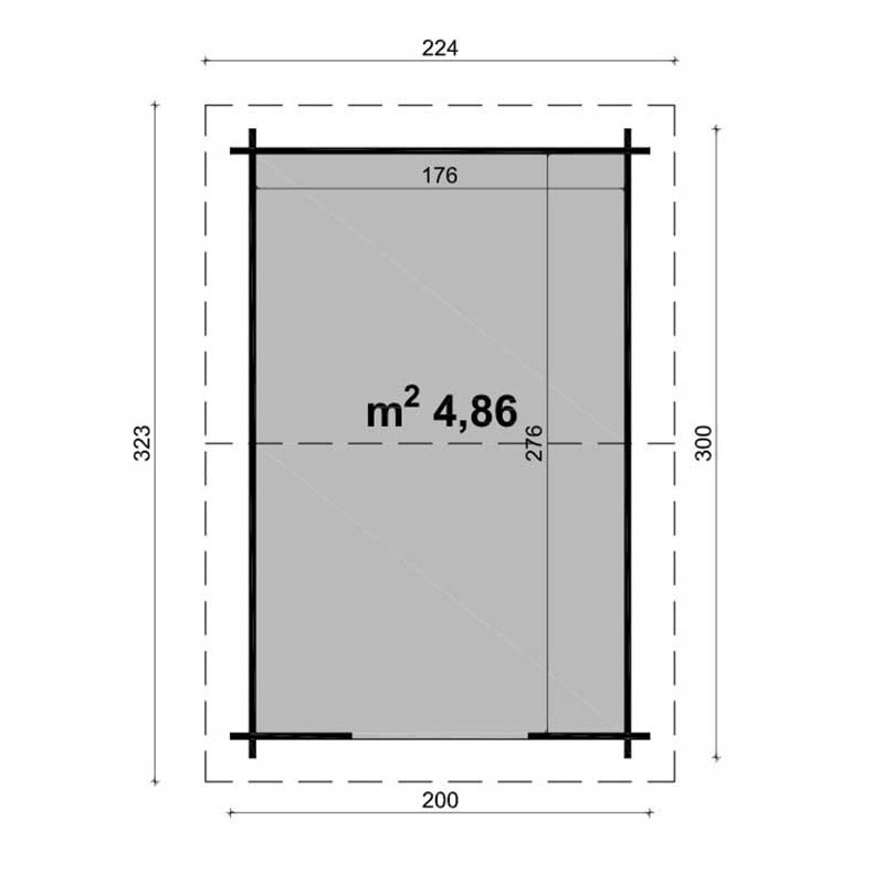 Casetta Da Giardino In Legno Ilaria 200 x 300 cm Losa Legnami