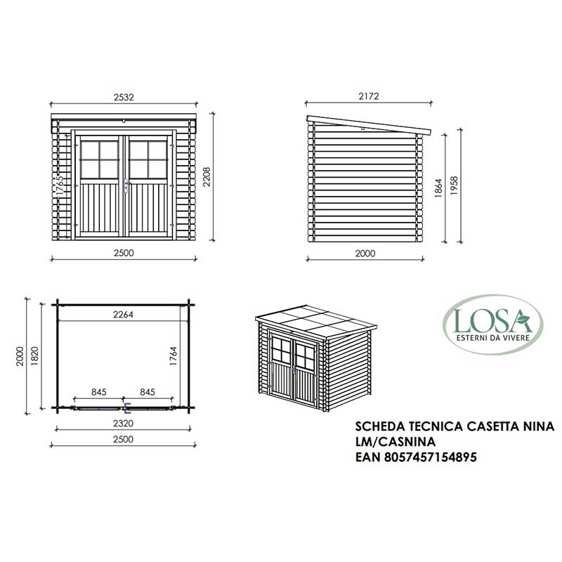 Casetta Da Giardino In Legno Asia e Nina Losa Legnami