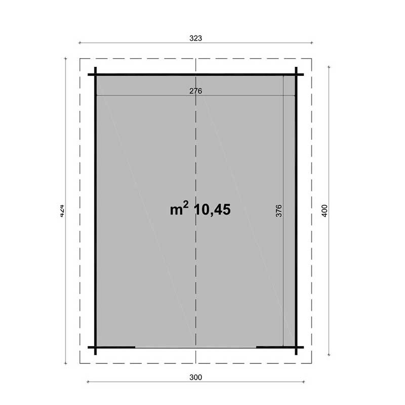 Casetta Da Giardino In Legno Diana 300 X 400 cm Losa Legnami