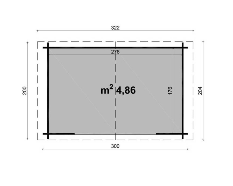 Casetta Da Giardino In Legno Kelly 300 x 200 cm Losa Legnami