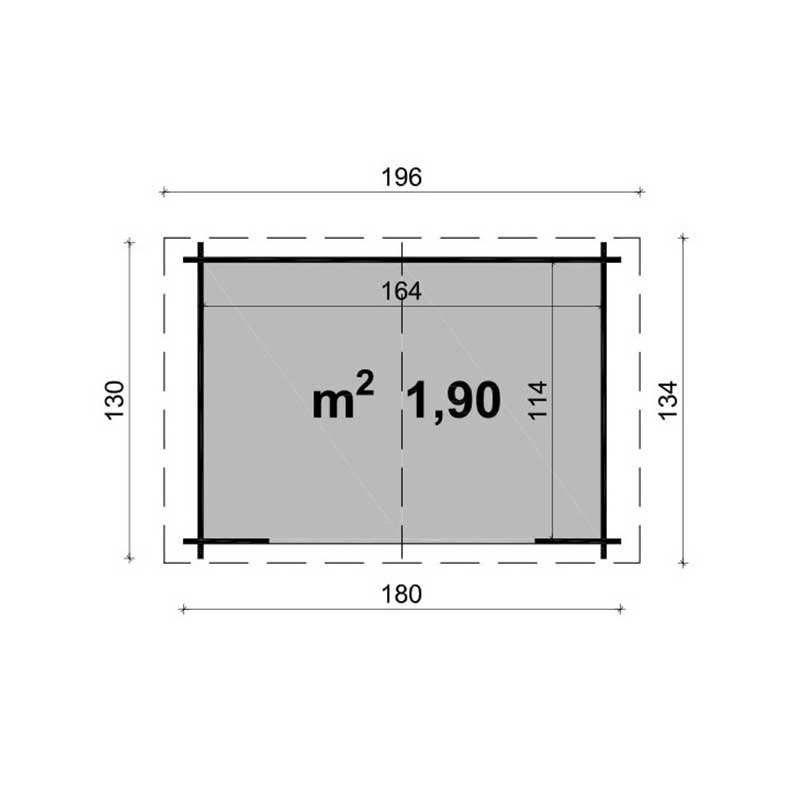 Casetta Da Giardino In Legno Giada 180 X 130 cm Losa Legnami