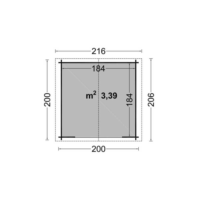 Casetta Da Giardino In Legno Giulia 200 X 200 cm Losa Legnami