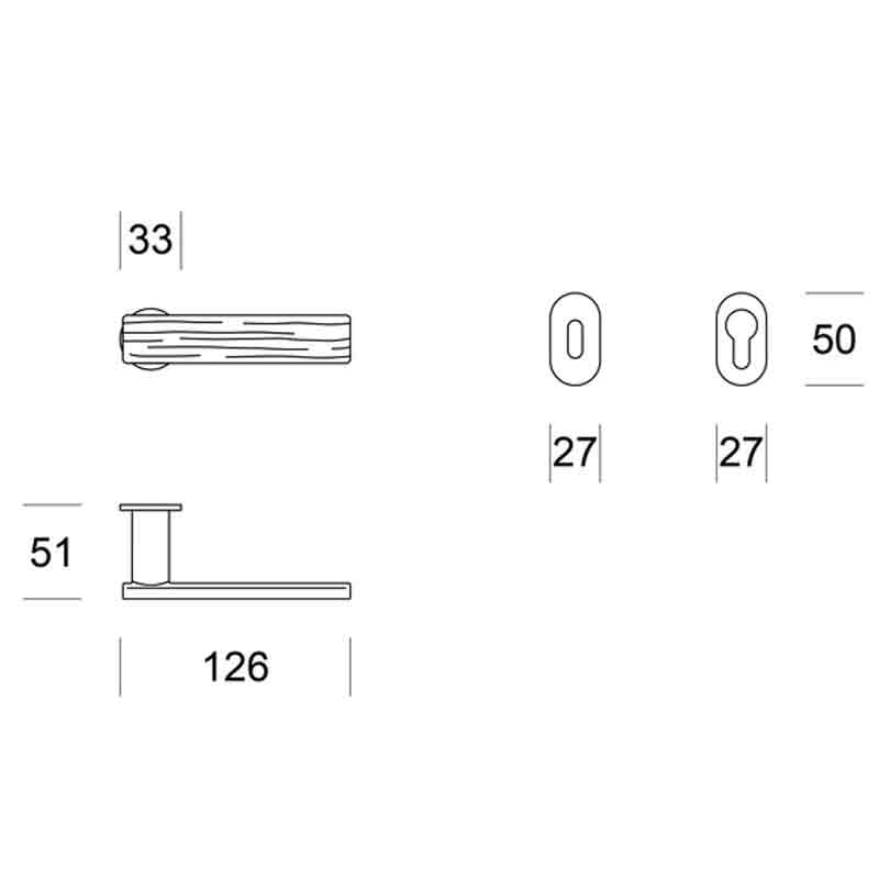 Maniglie porte interne Wood C3 Ento 