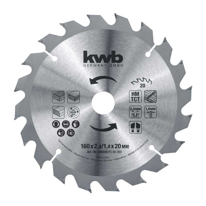 Disco da taglio per legno da 190mm per sega circolare KWB