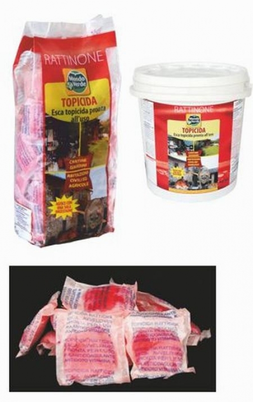 Topicida esca fresca bromadiolone 500 gr Mondo Verde