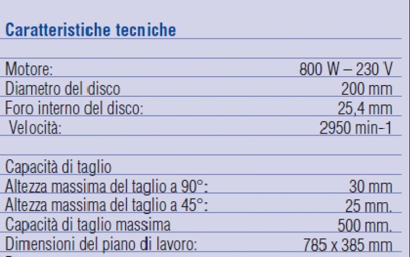 Tagliapiastrelle 800 watt disco 200 mm f36-420 Fox