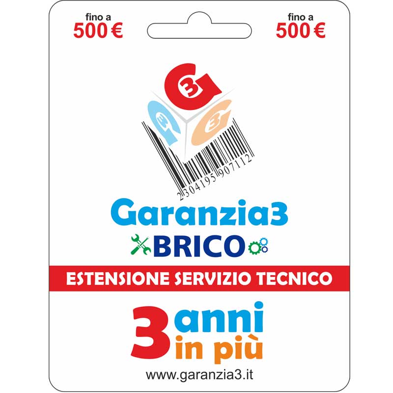 Garanzia 3 Estensione servizio tecnico Brico fino a 500.00 Euro