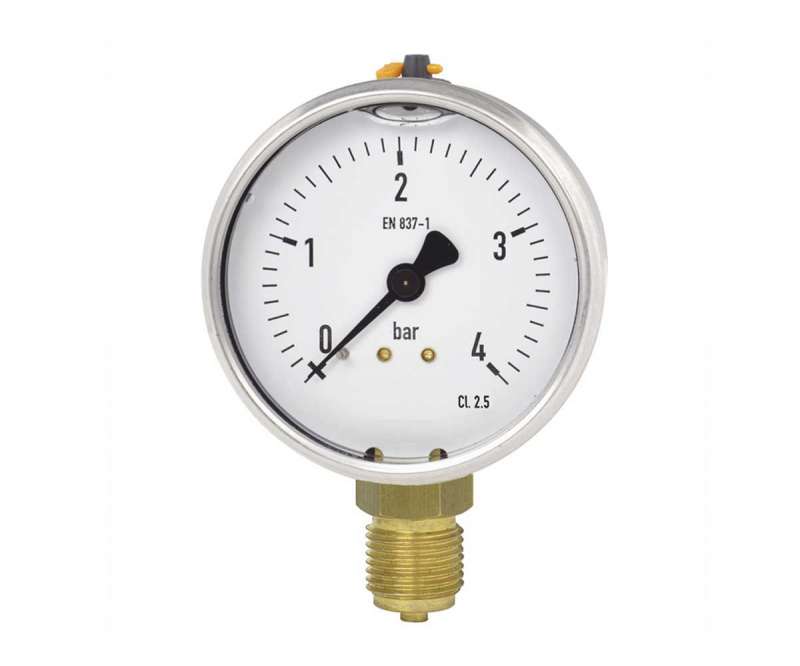 Manometro con attacco radiale da 50mm Leo