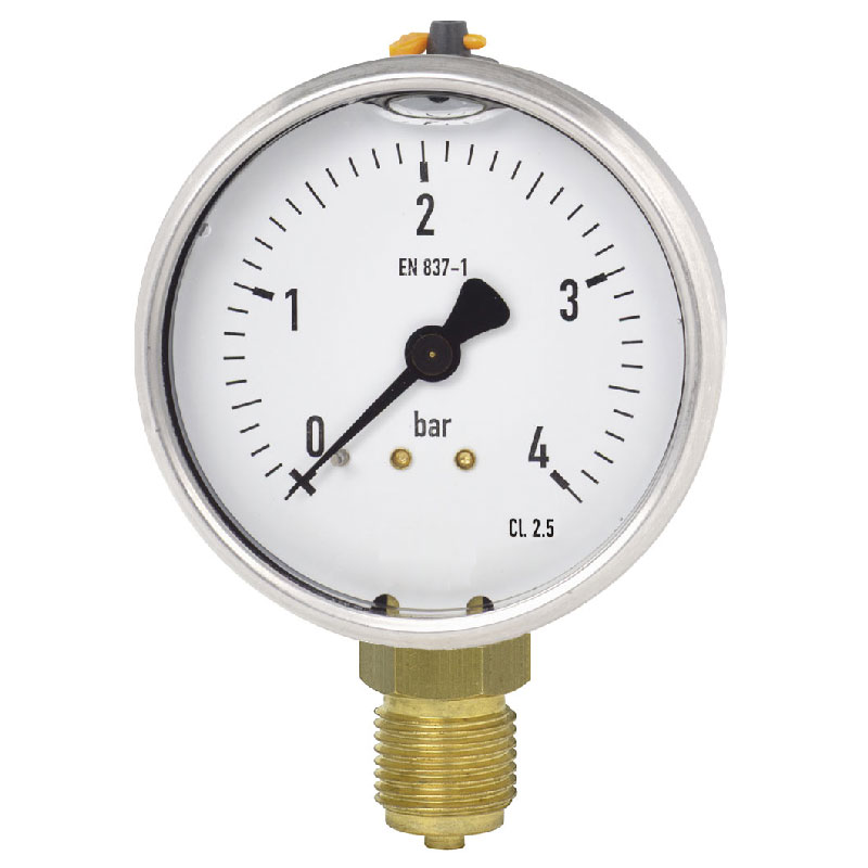 Manometro 0-4 e 0-6 Bar Radiale da 1/4 Leo