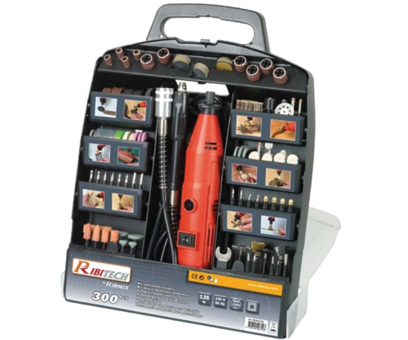 Minitrapano per modellisti in valigetta con 300 pz. Ribimex