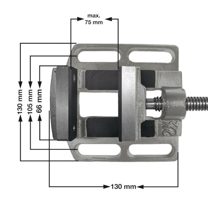 Morsa per trapani a colonna 75 mm Einhell