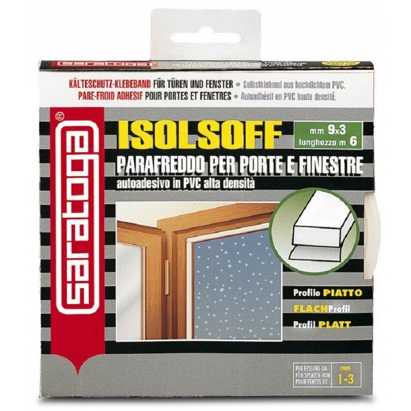 Isolante termico autoadesivo marrone in pvc per porte e finestre Saratoga