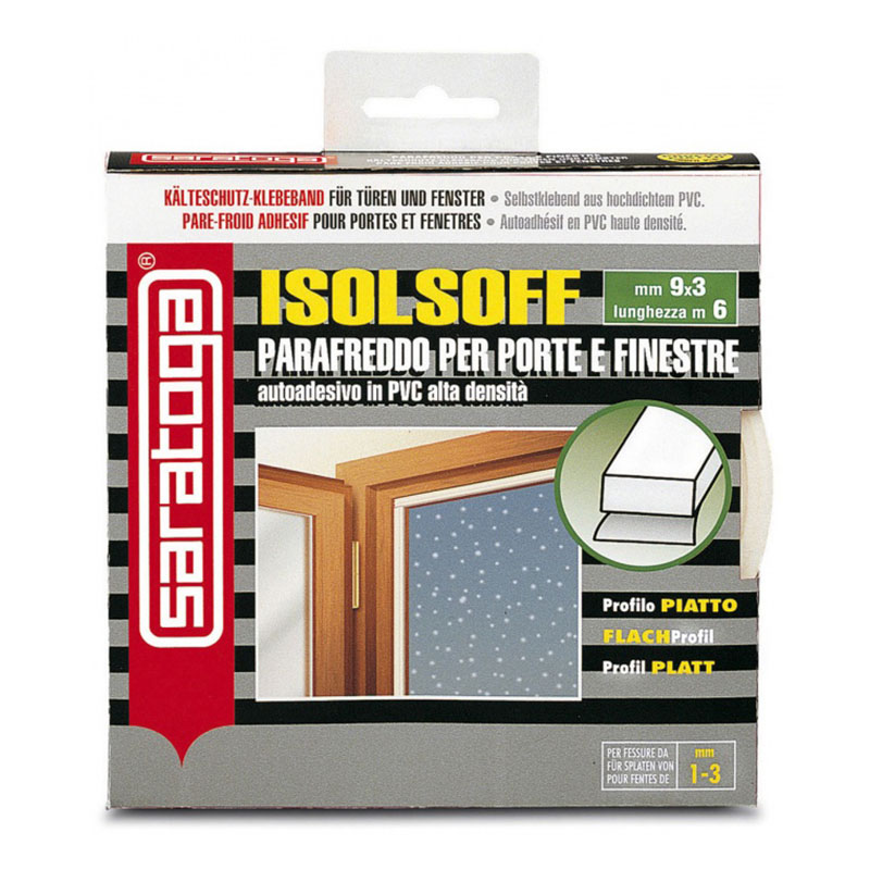 Paraspifferi finestre Isolsoff in PVC Saratoga