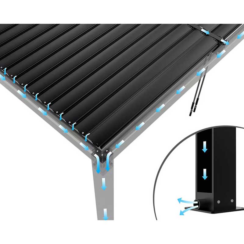 Pergola Bioclimatica Addossata In Alluminio 400x300 Gioia