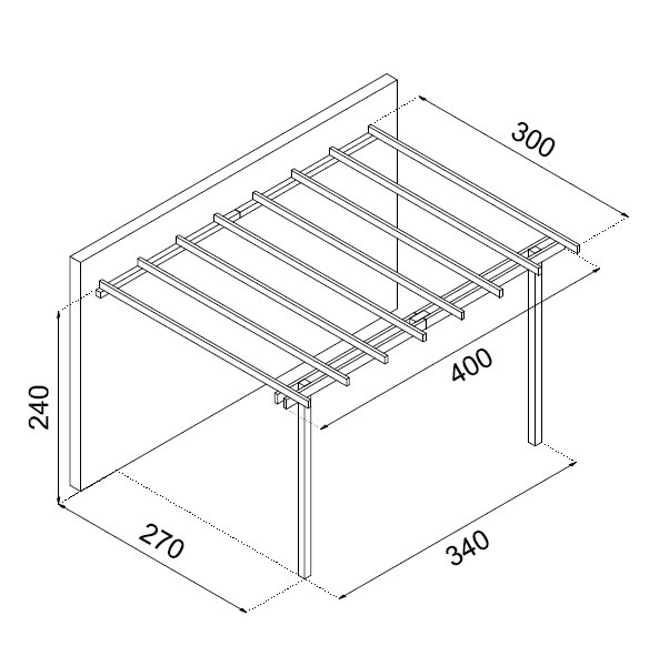 Pergola Addossata Losa Legnami