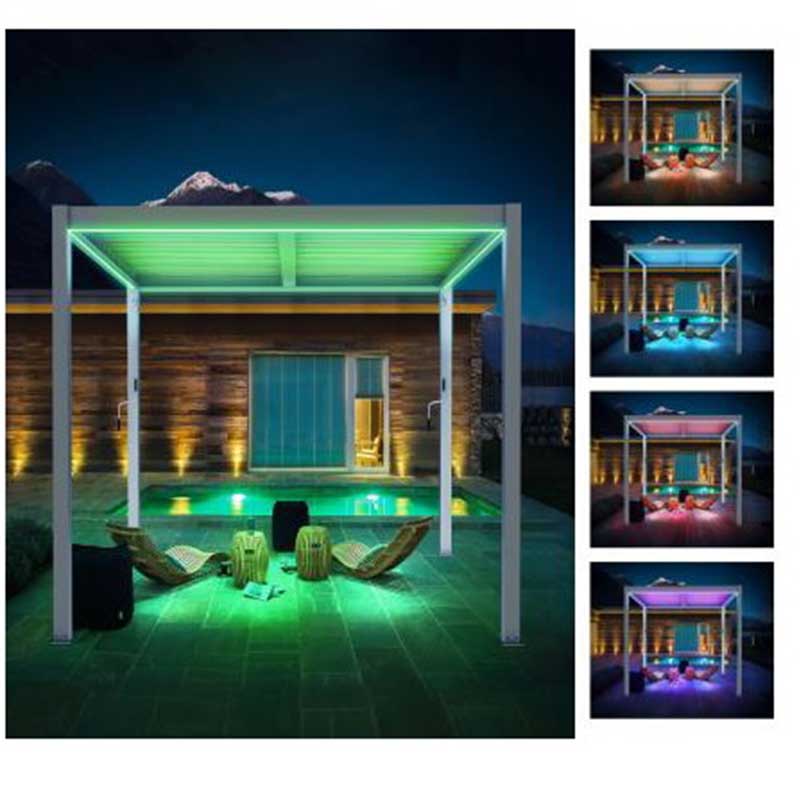 Pergola Bioclimatica In Alluminio Antracite 400x400 Aurora