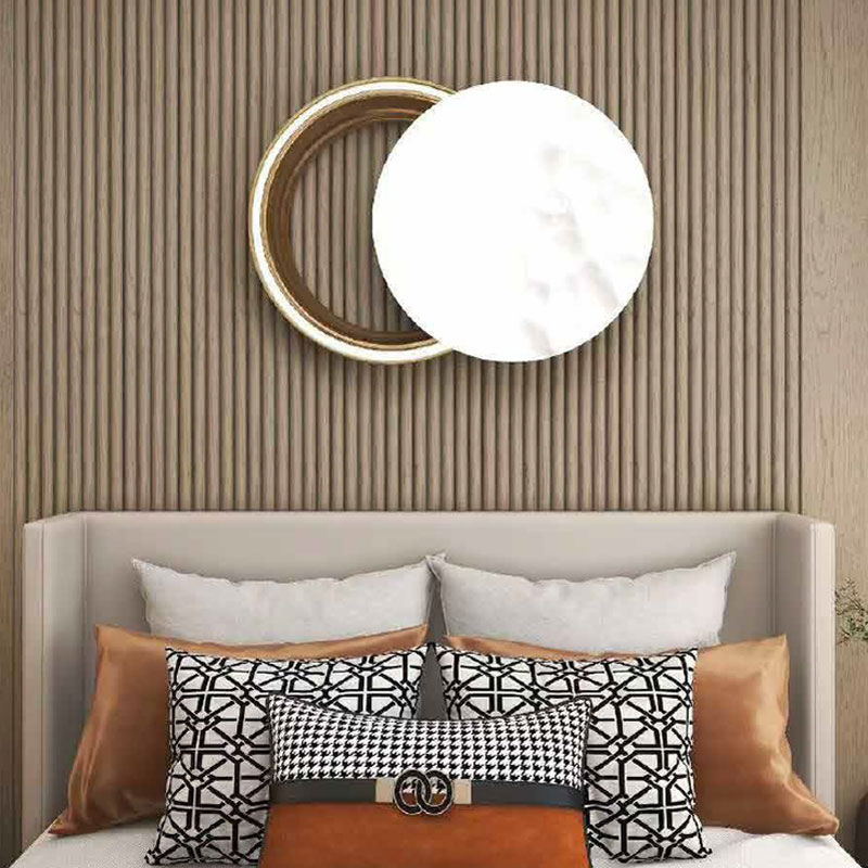 Pannelli decorativi per pareti in SPC cannettato effetto Legno e Texture 140 x h 280 cm	