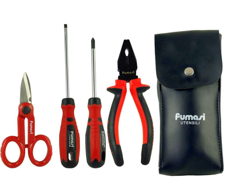 TROUSSE FORBICE + GIRAVITI FUMASI 100456 SET KIT PER ELETTRICISTA TROUSSE FORBICE + GIRAVITI FUMASI 100456 SET KIT PER ELETTRICISTA