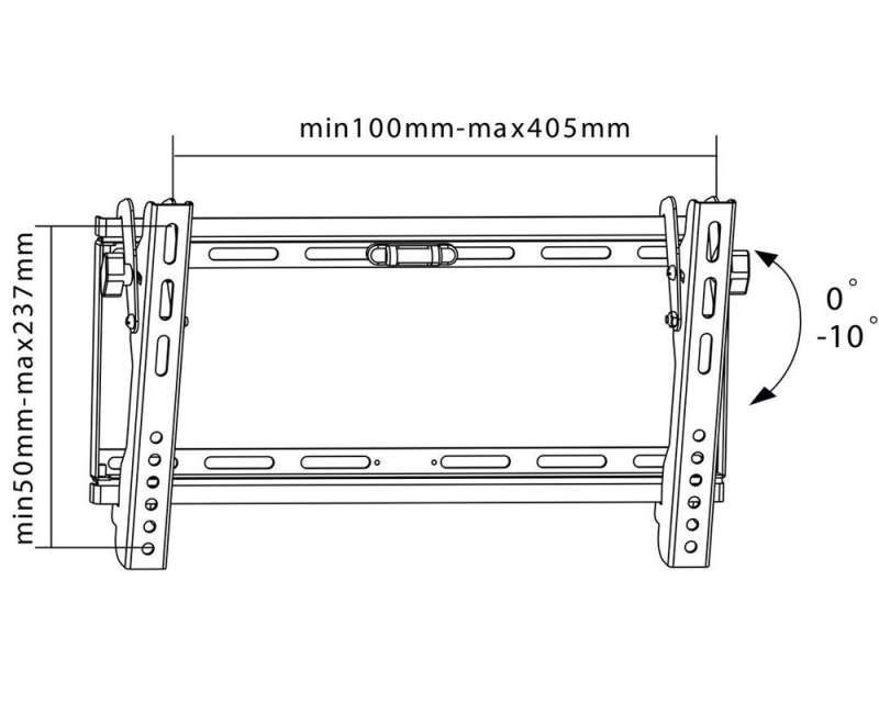 Supporto per tv a parete inclinabile EasyFlex Slim Goobay