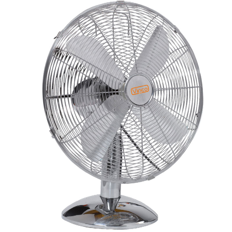 Ventilatore da Tavolo Cromato 40 watt 30 cm Vinco 70603