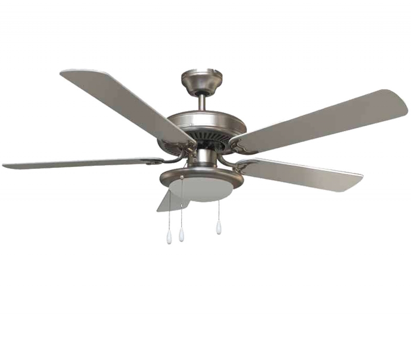 Ventilatore a soffitto 5 pale 65 Watt Argento Vinco 70915 