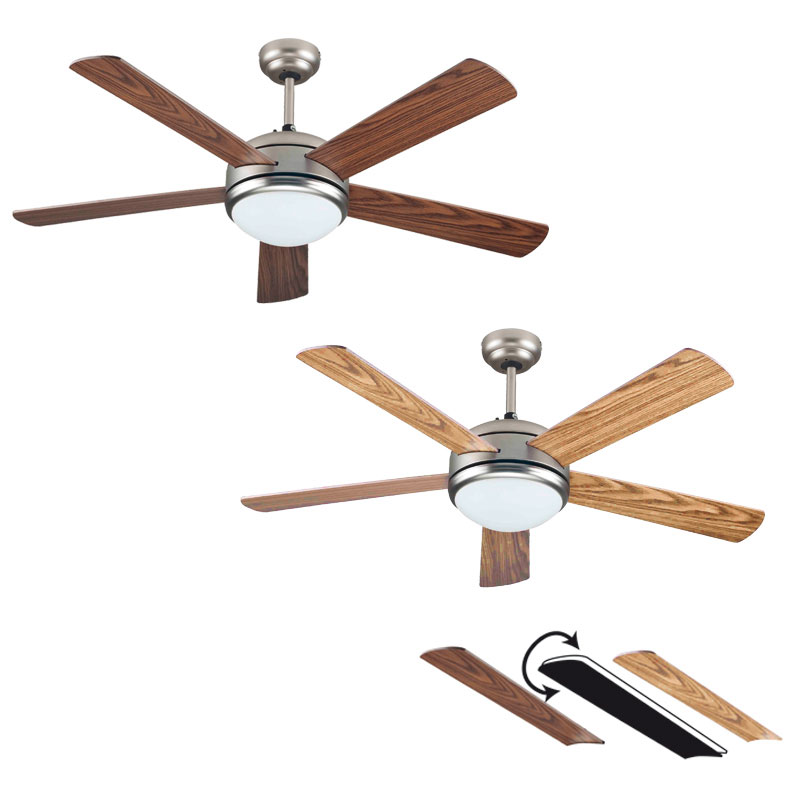 Ventilatore a soffitto Double Face con telecomando Vinco 70934 132 cm