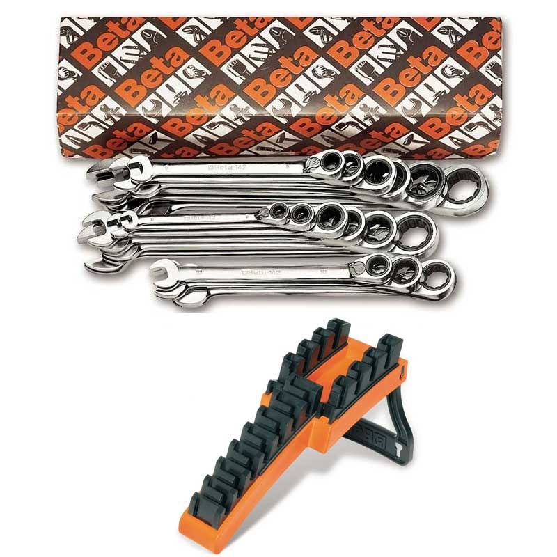 Chiavi combinate fisse e a cricchetto Beta Action serie da 11 pz