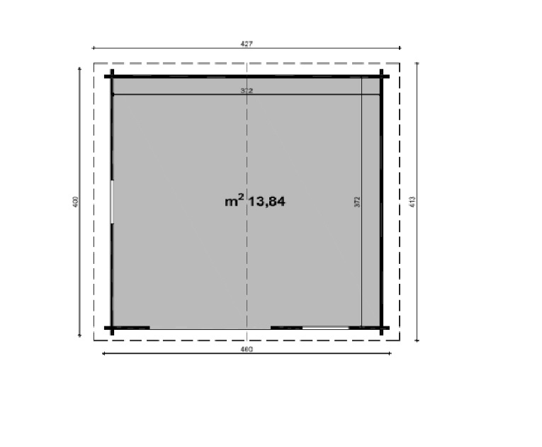 Casetta Da Giardino In Legno Valencia 400x400 cm Losa Legnami