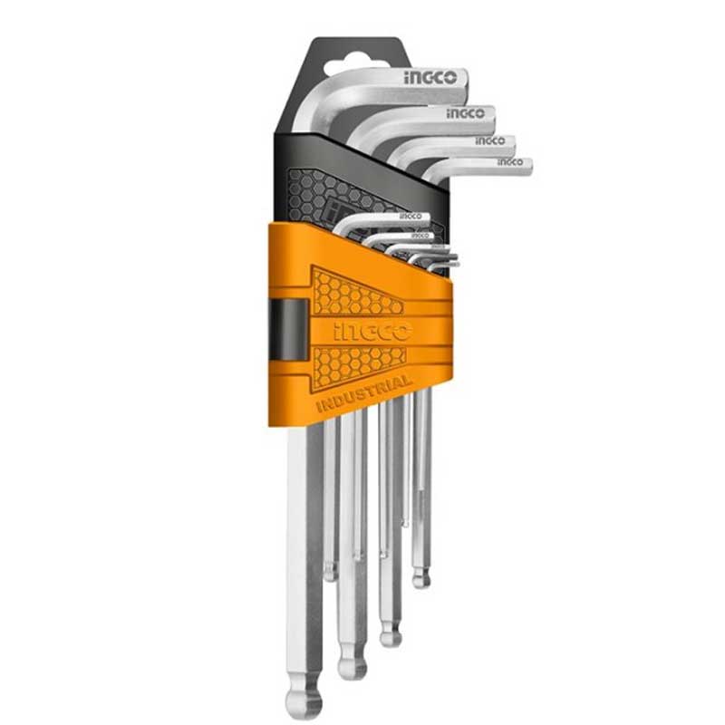 Chiavi esagonali lunghe con Ball point Ingco HHK12091