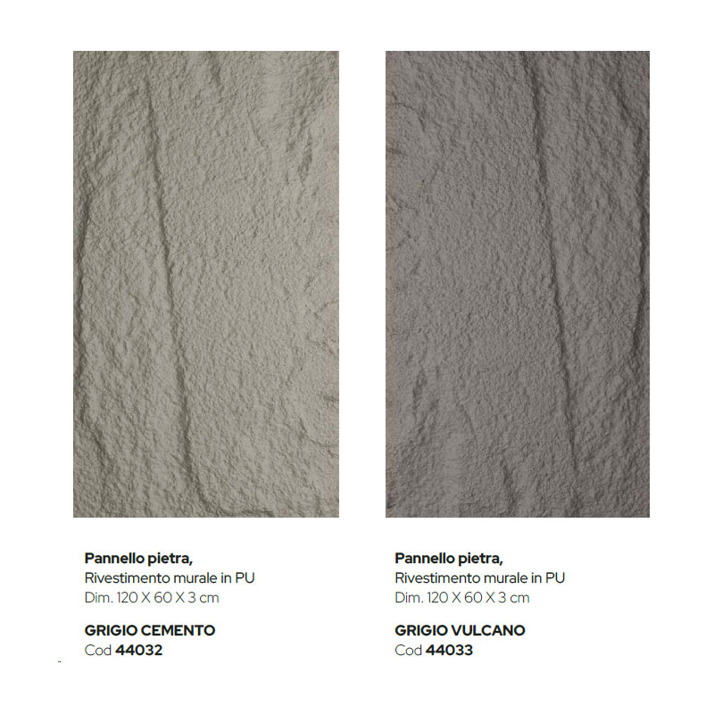 Pannelli decorativi per pareti in poliuretano effetto pietra 600 x 120 cm