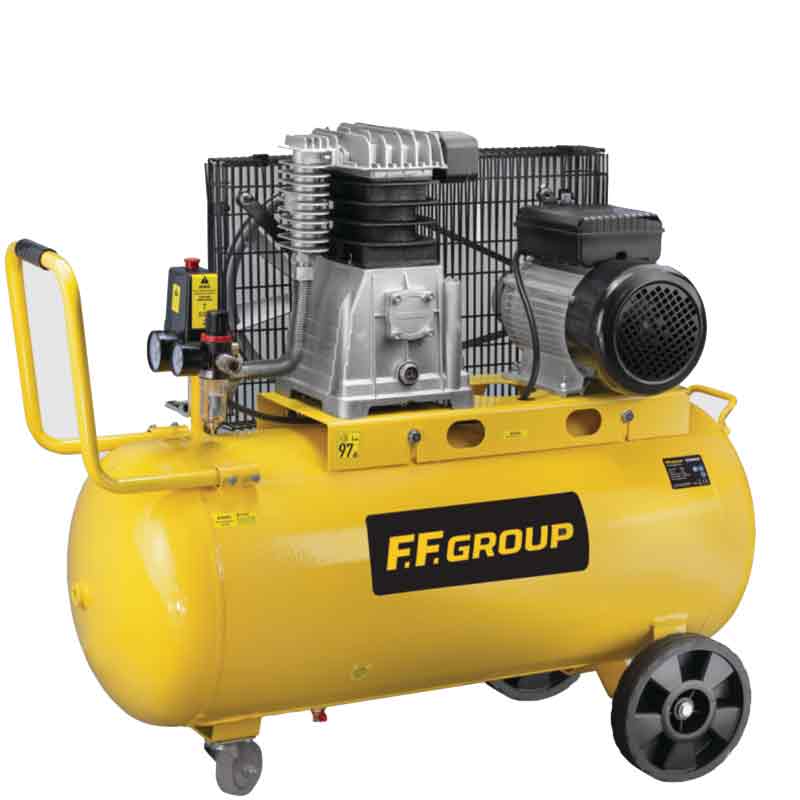 Compressore 90 lt Professionale trasmissione a cinghia Ac-B90/4MC Pro FF Group