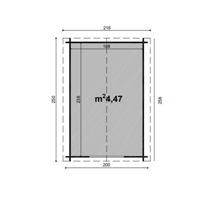 Casetta Da Giardino In Legno Greta 200 x 250 cm Losa Legnami