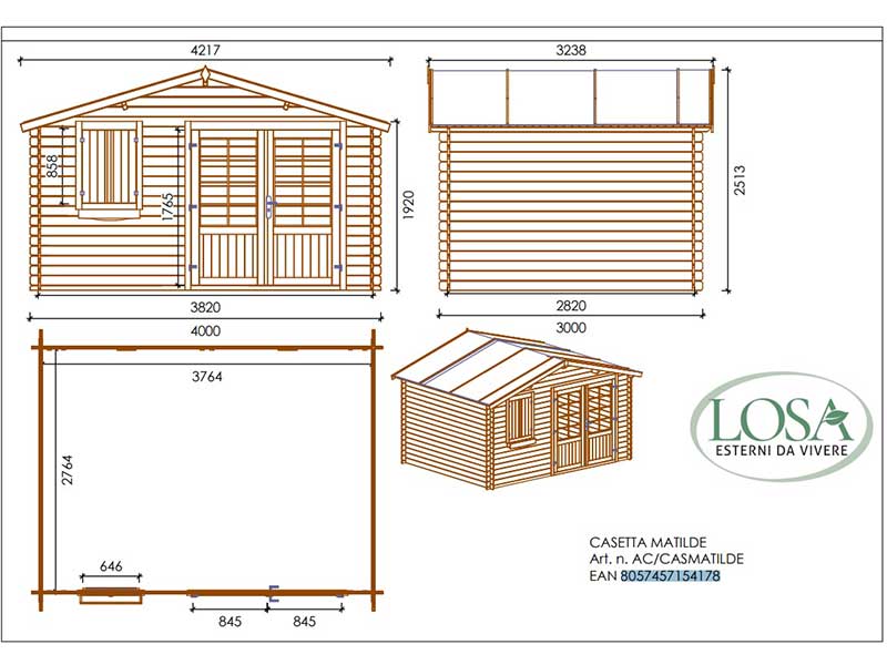 Casetta Da Giardino In Legno Matilde Losa Legnami