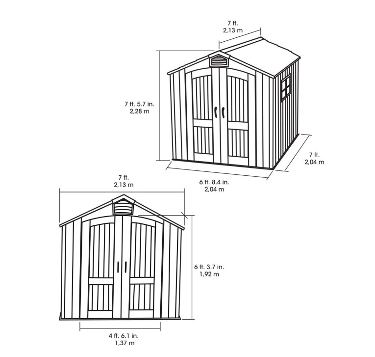 Casetta Da Giardino in Resina 204 x 204 cm Venezia 1 Lifetime