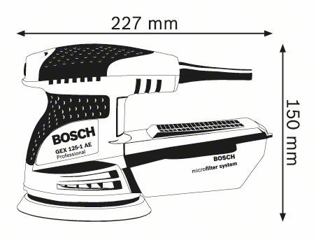 Levigatrice Rotorbitale Bosch GEX 125-1 AE