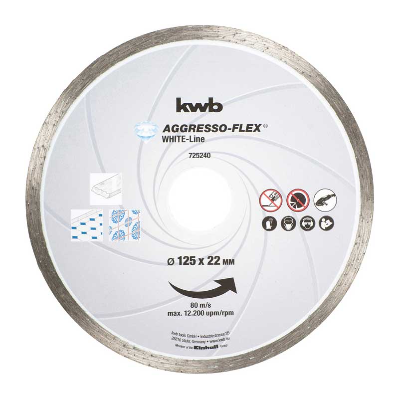 Disco diamantato 115 mm a bordo chiuso Kwb Agresso 725140