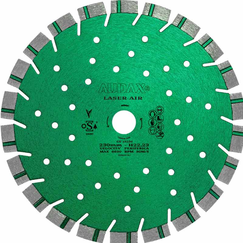 Disco diamantato per cemento armato e metalli duri Audax 230 mm