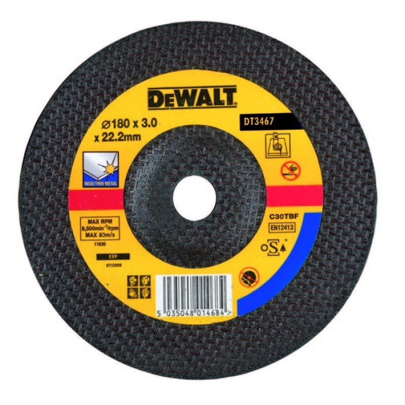 Disco da taglio per smerigliatrici angolari inox depresso 115mm dt3467 Dewalt