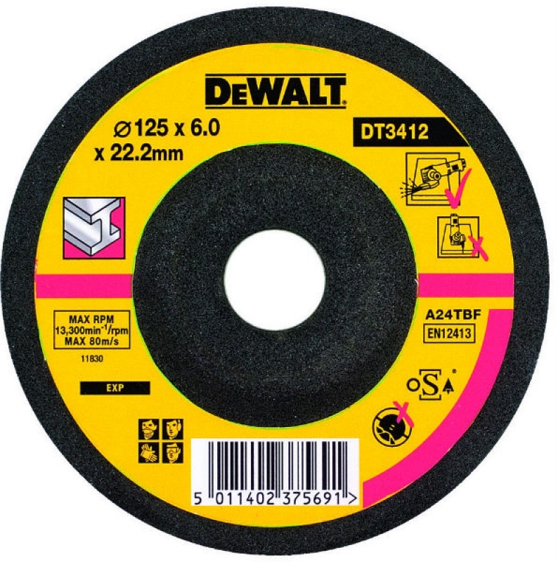 Disco per metallo depresso per smerigliatrici 115m dt3406 Dewalt