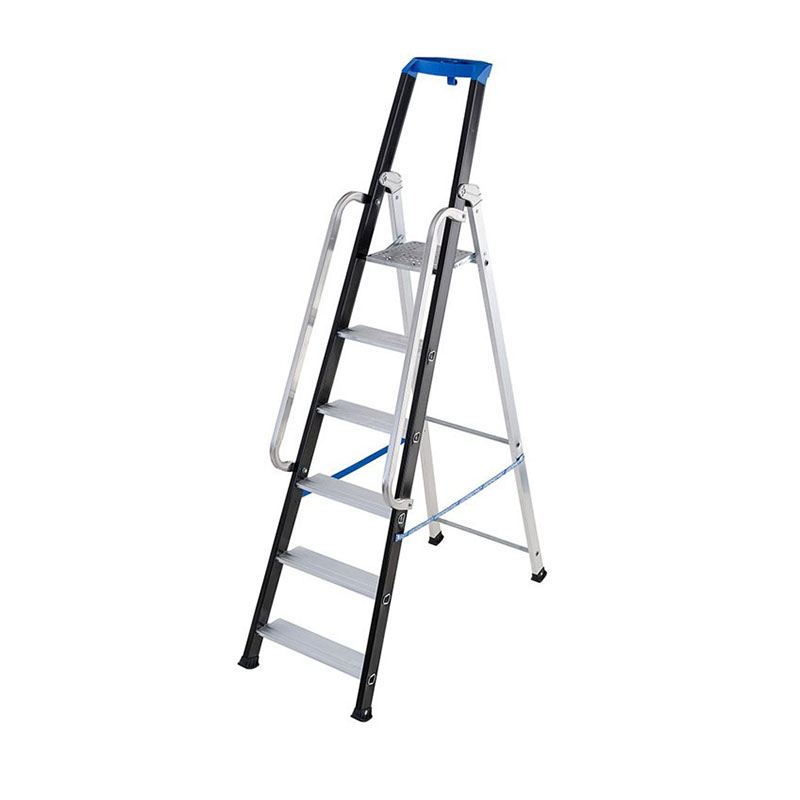 Scala in alluminio doppia In 6 Gradini con maniglioni Gierre Professional AL755