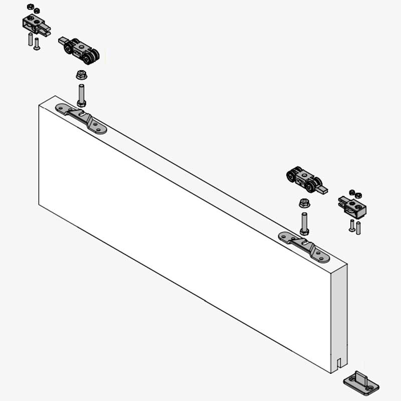 Kit di accessori per porte scorrevoli Sistema basic 04004 Koblenz 