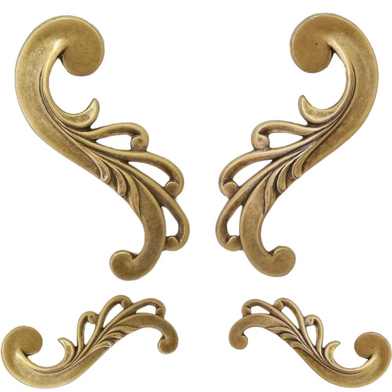 Maniglia per mobili in stile classico linea decor serie 62 Dx Sx