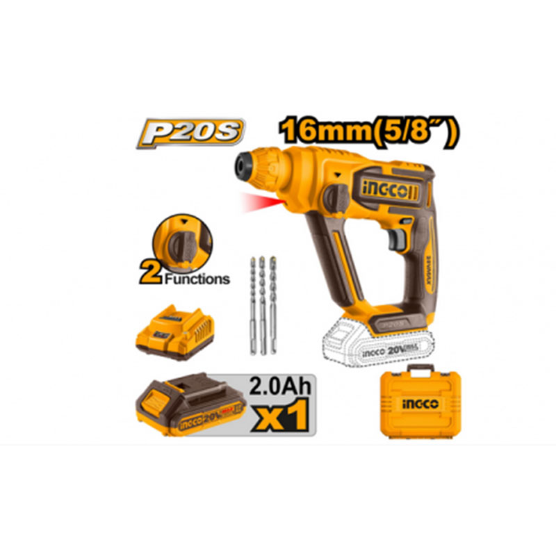 Tassellatore con batterie 20V e punte omaggio Ingco CRHLI201681E