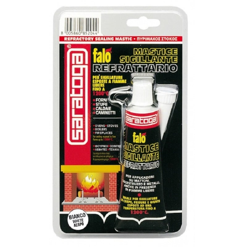 Mastice sigillante refrattario bianco falo fino 1200 C Saratoga
