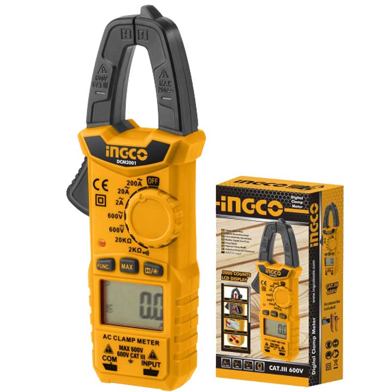 Multimetro pinza amperometrica digitale Ingco DCM2001