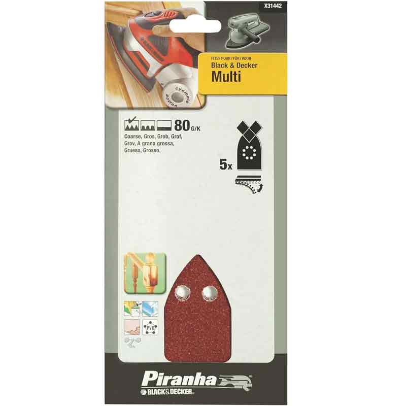 Nastri Triangolari Grana 80 per levigatrici multiuso Black and decker X31442XJ