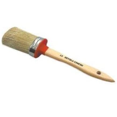 Pennello ovalino Cinghiale pura setola bionda manico in legno mm 100