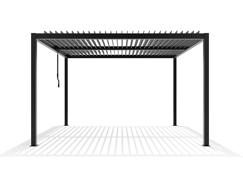 Pergola Bioclimatica In Alluminio Antracite 400x400 Aurora