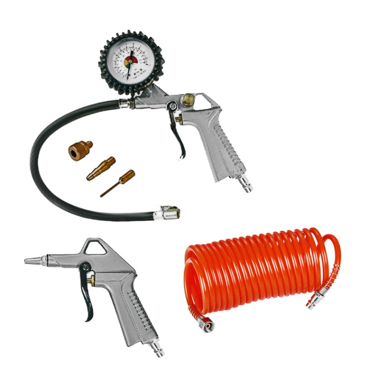 Pistola e tubo aria compressa Kit 3 Pz Vinco 60617